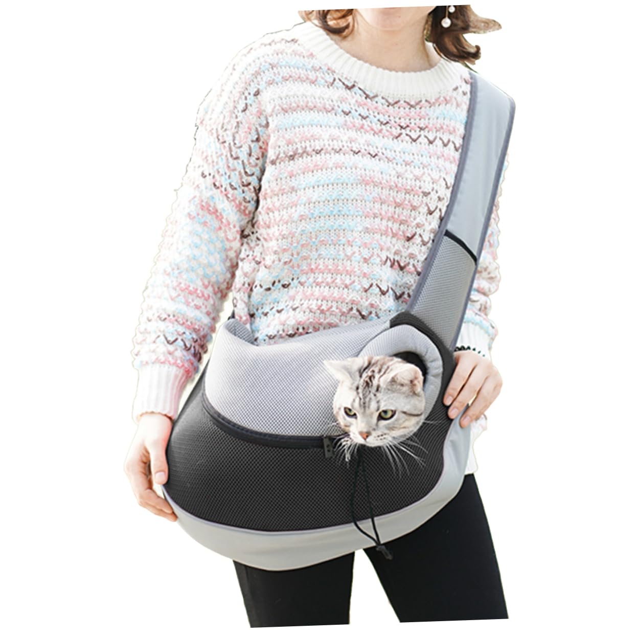 BESPORTBLE Pet Travel Carrier Sling Bag for Small Dogs Mesh Pet Sling Head Out for Puppy