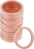 Vista 9 de uxcell Anillo de sellado plano de cobre M18 x 0.945 in x 0.059 in para tuerca de tornillo