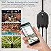 TONBUX Outdoor Smart Plug WiFi Outlet with 3 Individual Sockets, Waterproof IP44, Compatible with Alexa, Google Home,Wireless Voice Remote Control, Light Switch and Timer Function