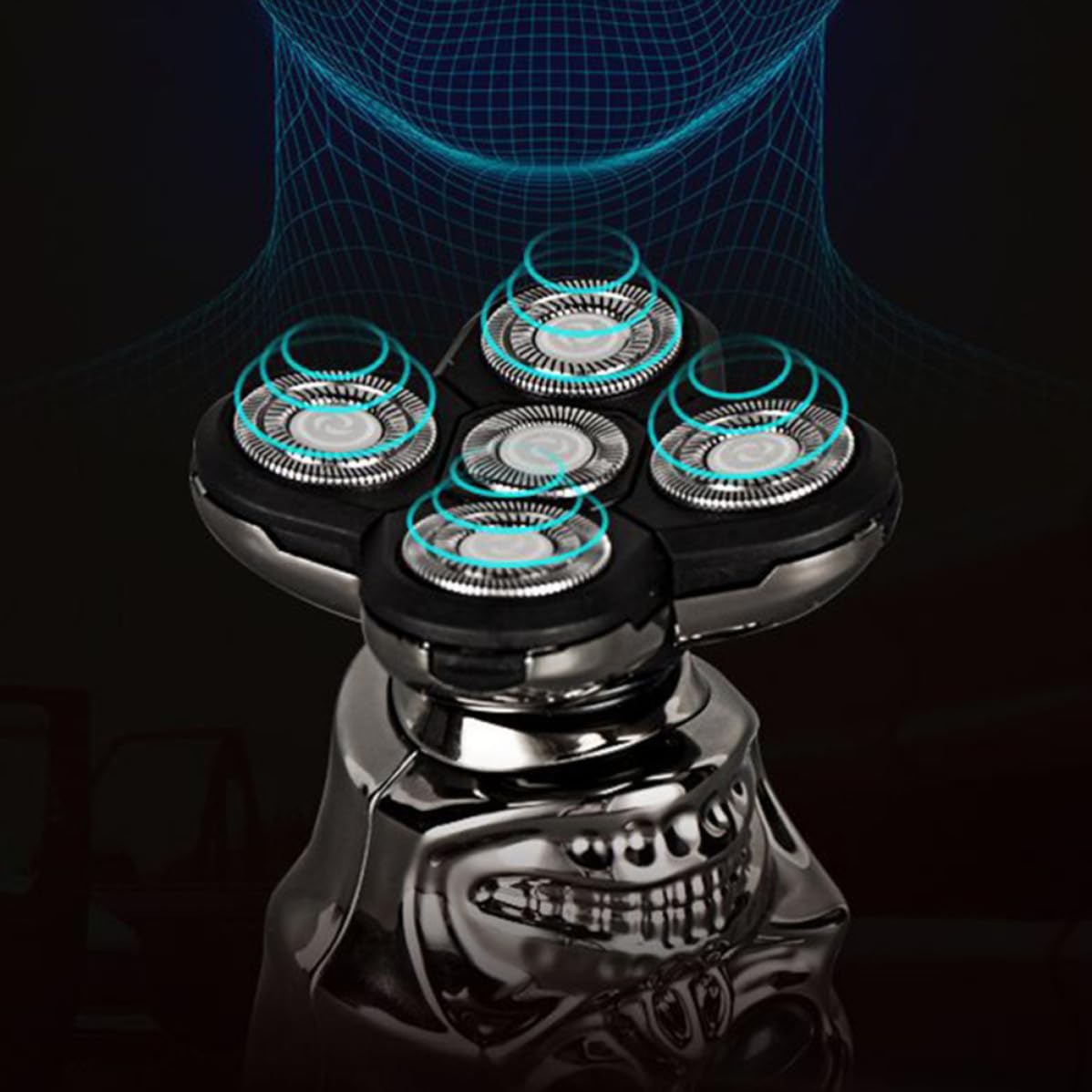 Afeitadora Eléctrica Multifunción de Cinco Cabezales para Hombre