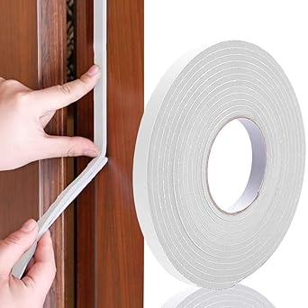 Royal sigle side high density adhesive foam tape, wheather strippling doors and windoow insulation Soundproofing (20 meter * 15 mm * 3mm thickness) (Pack of 2)