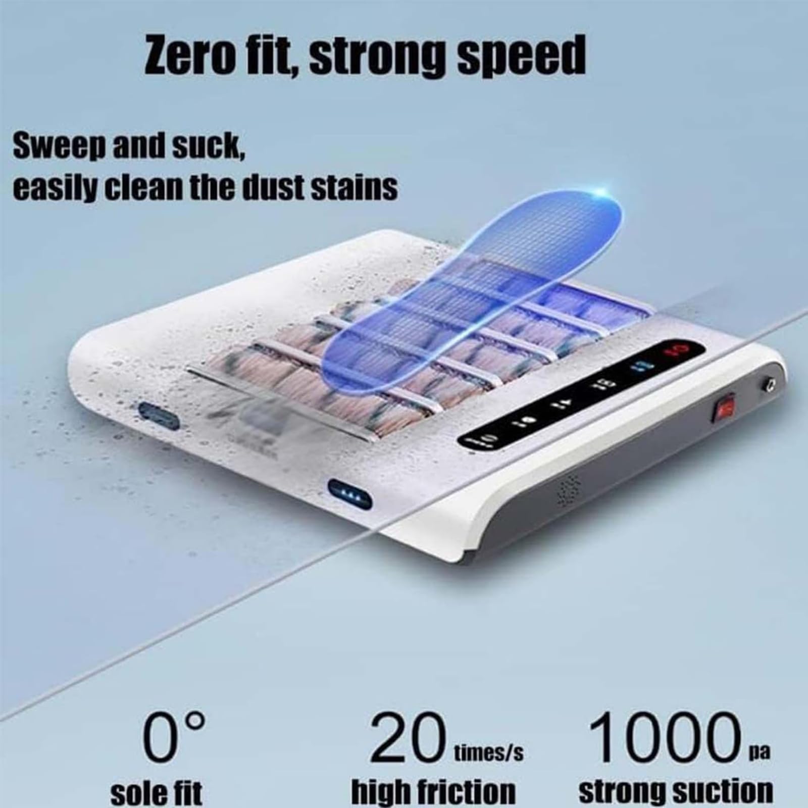 Máquina limpiadora de zapatos – Pulidora de inducción automática recargable de 260 RPM para la entrada del hogar y el hotel, bajo ruido, fácil de limpiar