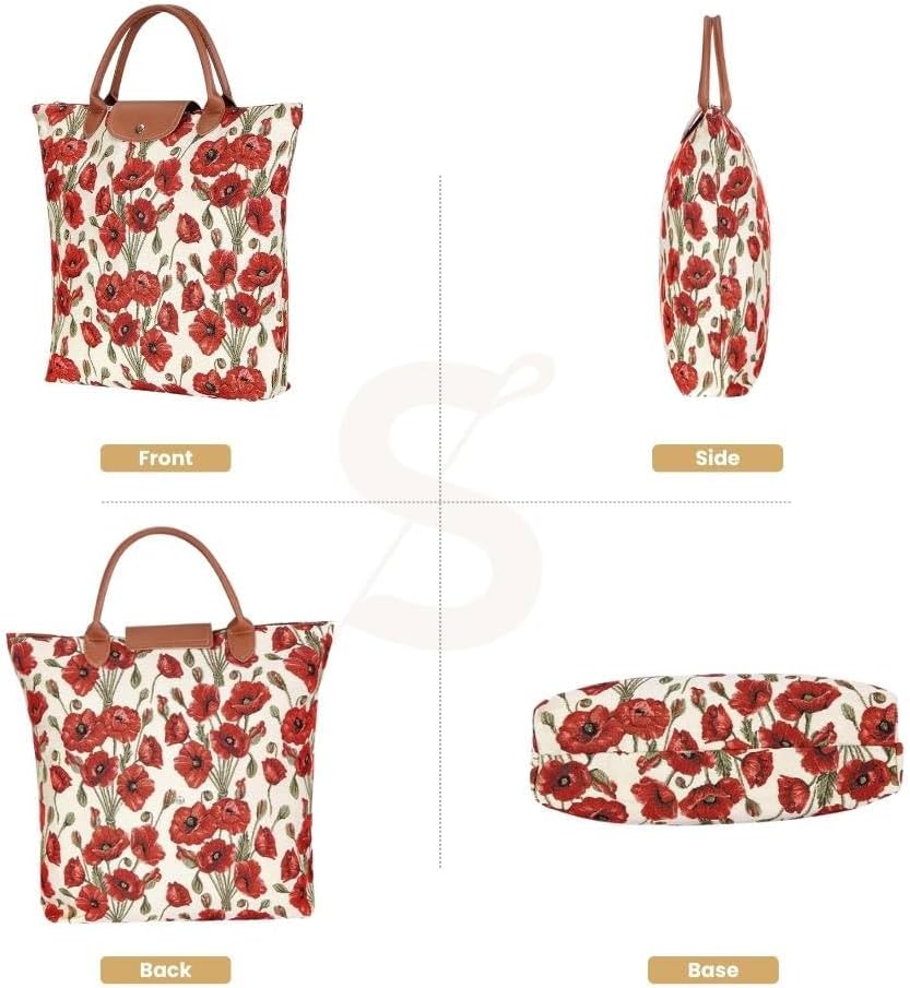 Signare Tapestry Foldable Tote Bag Reusable Shopping Bag Grocery Bag