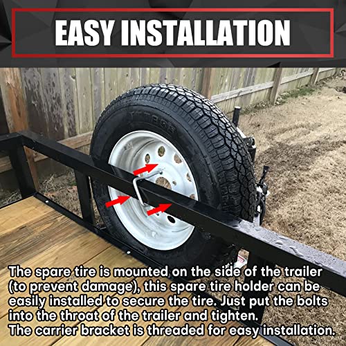 image for VIAGL U-Bolt Trailer Spare Tire Bracket, Spare Tire Carrier Galvanized