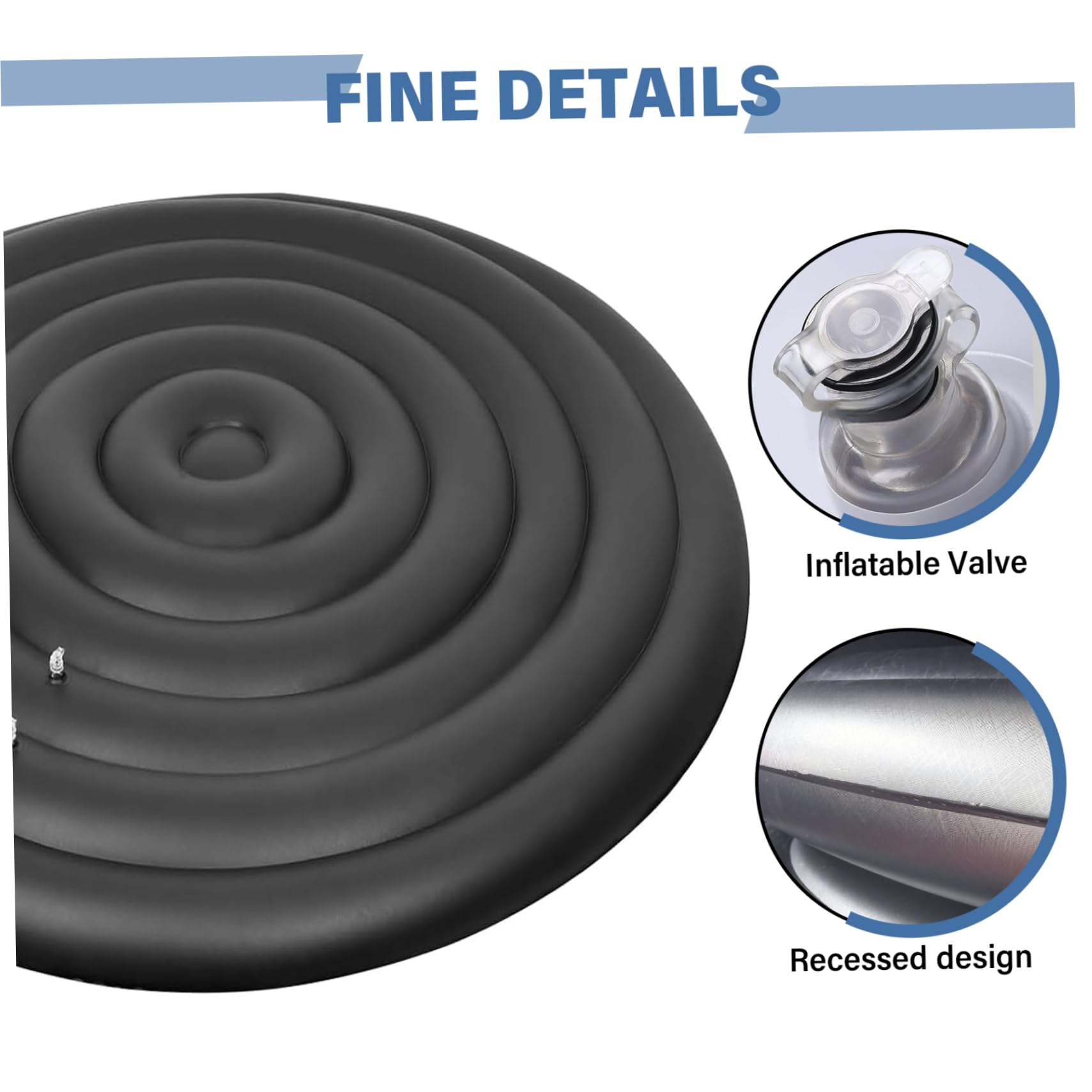 Cubierta inflable para bañera de hidromasaje, cubierta de spa aislada para ahorro de energía y protección de escombros, tapa de PVC para bañera de hidromasaje para uso en exteriores, tapa