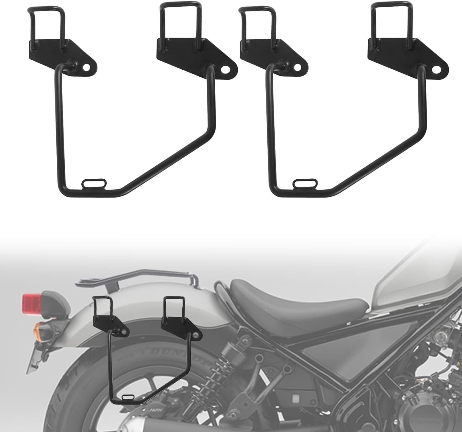 Saddlebag Support Brackets for Honda Rebel CMX 500 300 250 2017-2023, Side Storage Bag Frame Bracket Holder Mount Bars for Honda Rebel CMX 300 CMX 500 CMX 250 2017-2023 Accessories