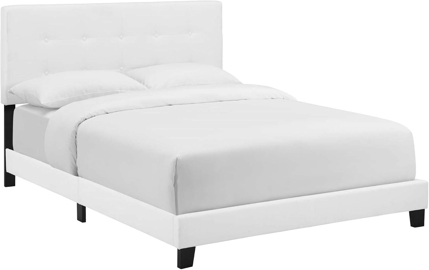 Ergode Amira Full Upholstered Fabric Bed - White