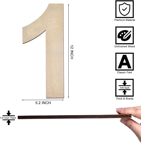 Vista 153 de Letra S de madera de 12 pulgadas, letra S de madera sin terminar de 1/4 de pulgada de grosor para decoración de pared del hogar, manualidades