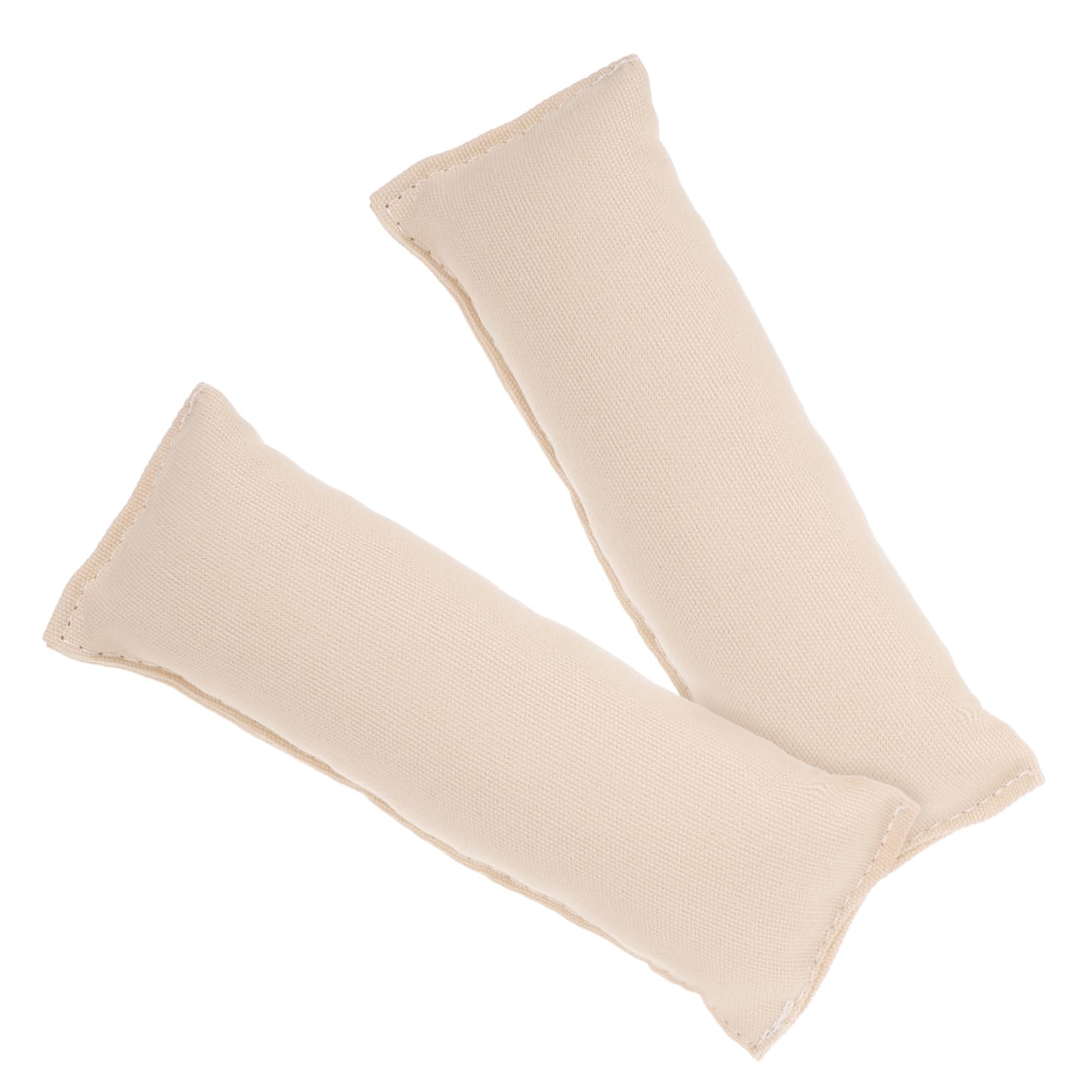2pcs Cotton Computer Elbow Wrist Pad Slip Ergonomic Mat for Office Desk Keyboard Support Creamy White