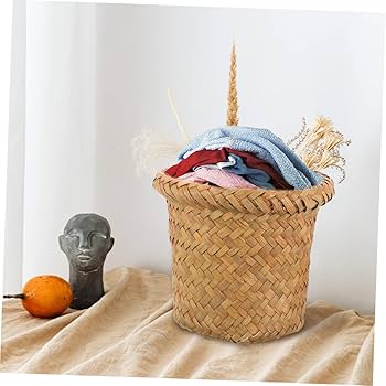 Amazon.co.jp: generic かごを編む2枚の古紙かご入りゴミ箱編む