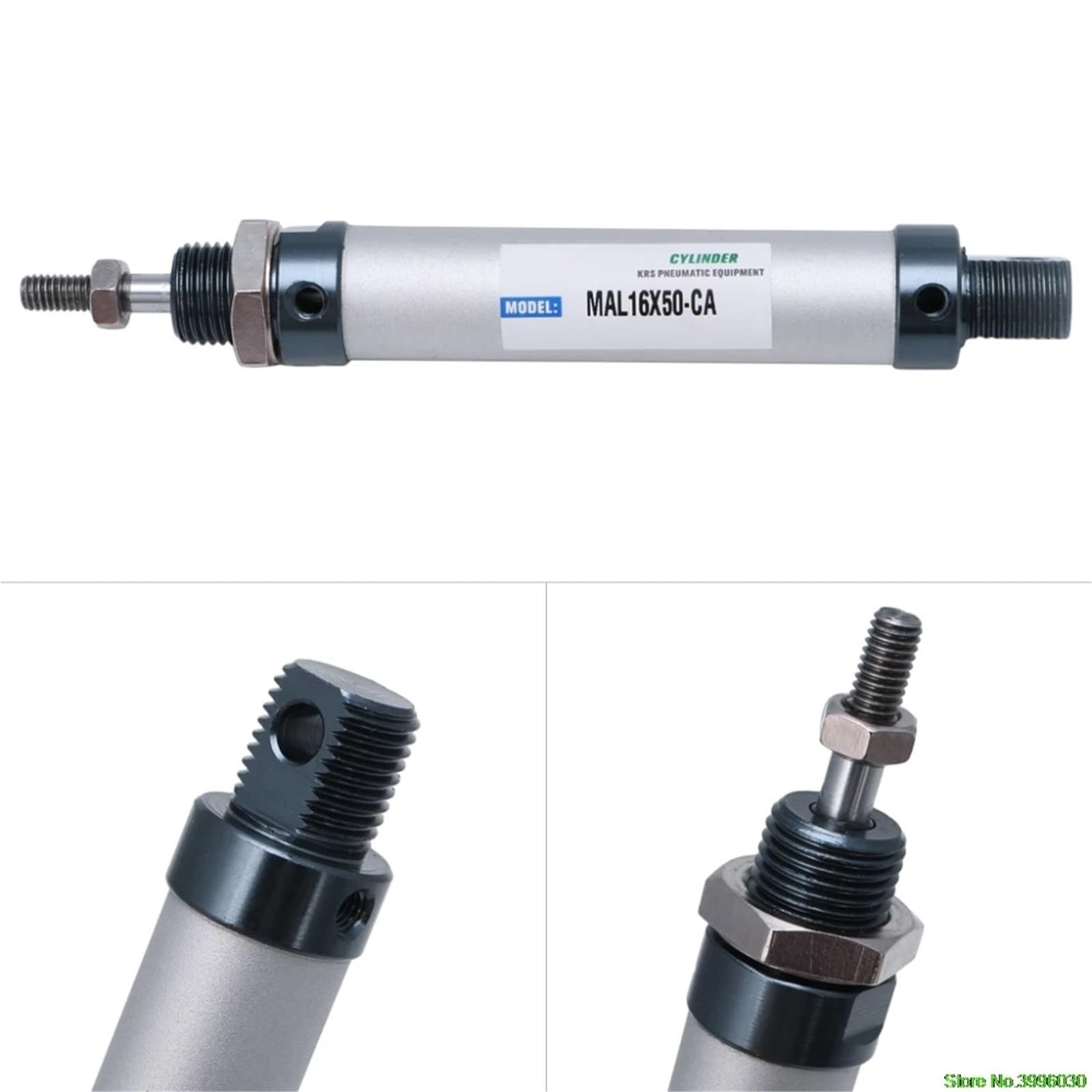 Cilindro neumático de aire de doble efecto con vástago simple de 16 mm x 50/100/150/200 mm | Pneumatic Cylinder(MAL 16 x 150-CA)