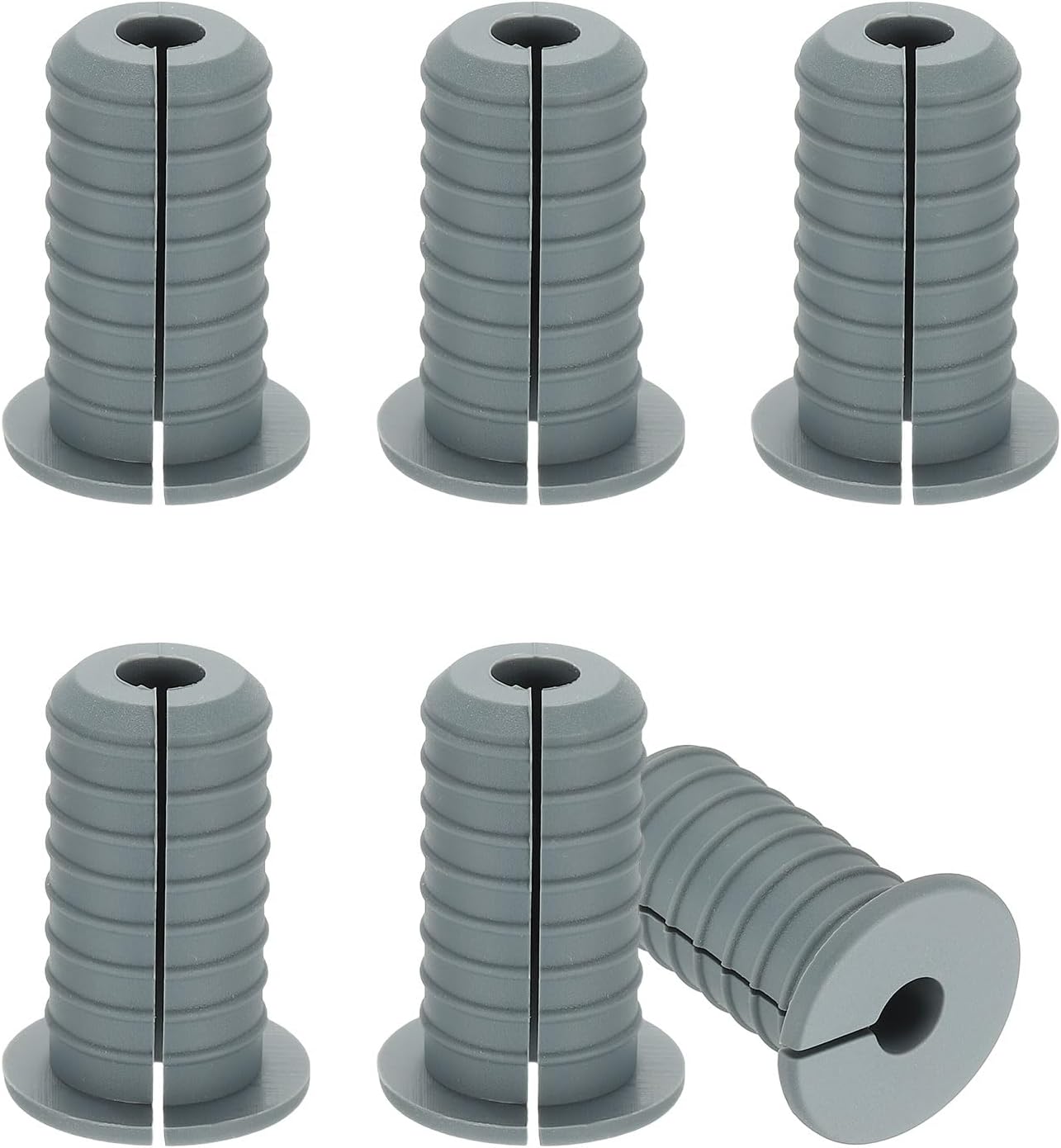 PATIKIL Wall Grommets for Cables 3/4", 6 Pcs Cable Routing Kit Silicone Hole Grommet Feed Through Bushing for Ethernet Accessories with 0.28" (7mm) Hole, White