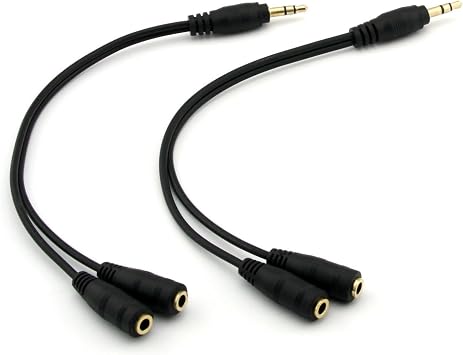 Audio Stereo Headphone Splitter Cable 