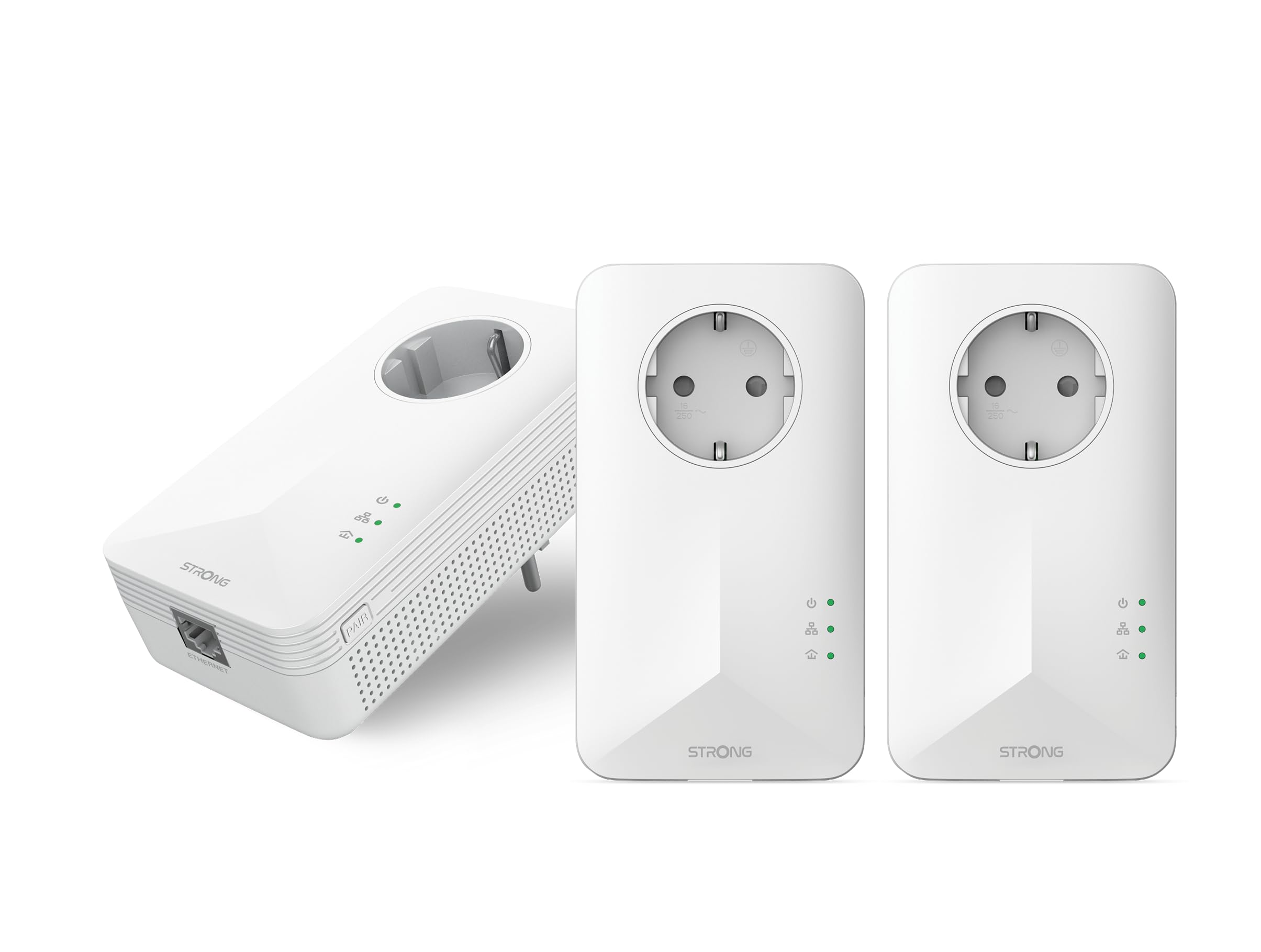 STRONG POWERL1000TRIEUV2 Kit 3 Pieces Powerline 1000 Internet Anywhere From Any Power Outlet!
