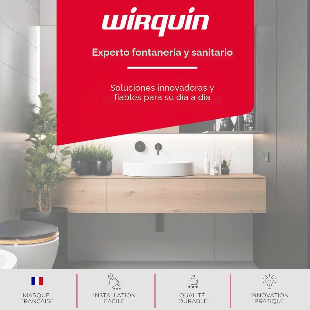 Wirquin, gris 30723746 Tourbillon D90 vertical con cúpula de ABS