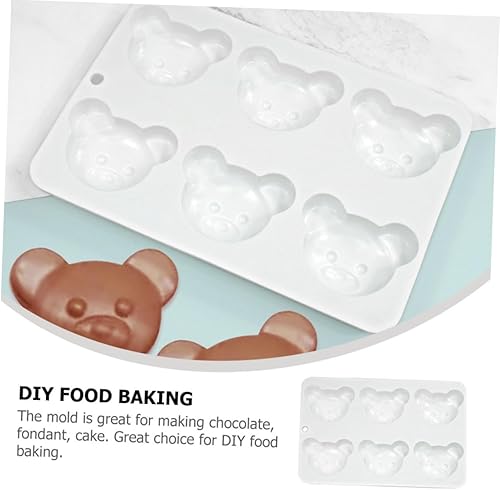 Miniatura 9 de Molde de silicona de cabeza de oso, moldes de fondant, molde antiadherente para hornear, molde para hornear para chocolate, patrón de animales,