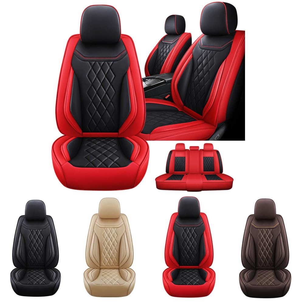 5 Seat Covers for Jeep Gladiator 2020-2024 Nappa Leather Car Seat Covers Car Seat Cushions Waterproof Soft Car