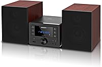 WISCENT 40W Bluetooth CD Player Stereo System - Home Hi-Fi Audio with FM Radio, USB Playback, AUX, Top-Loading Disc Player