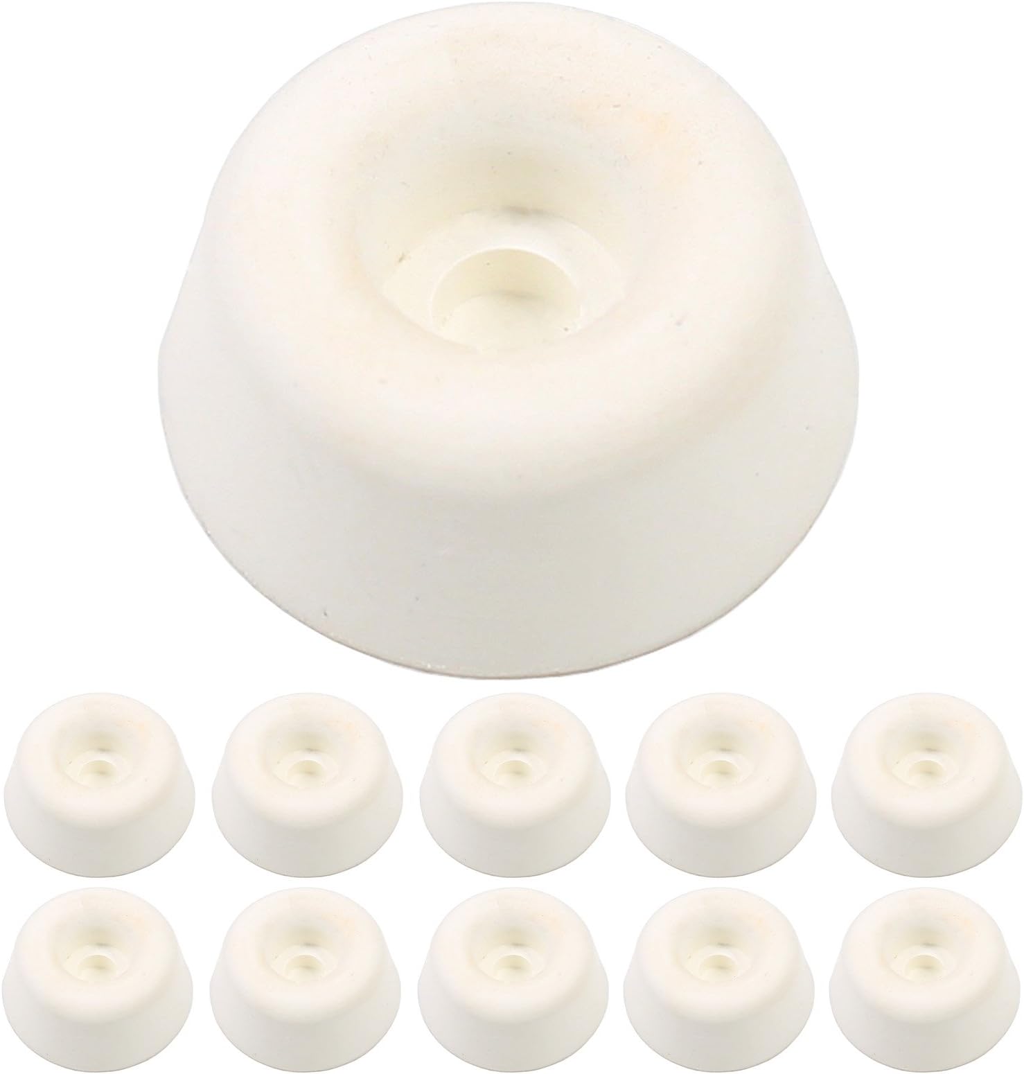 10x White Rubber Toilet Seat 19mm Buffer Pads