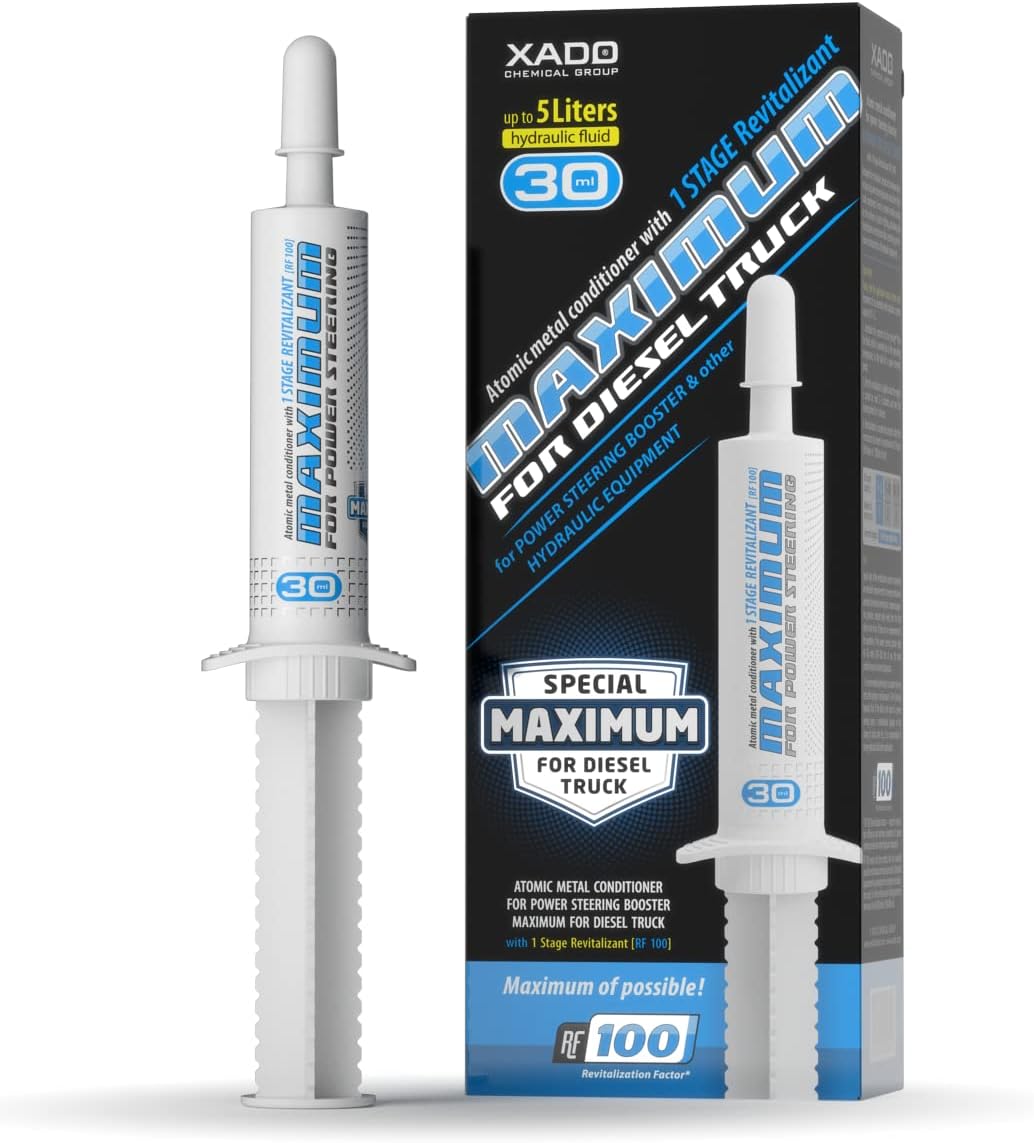 Maximum Diesel Power Steering Fluid Additive for Semi Truck - Friction Modifier Additive - Steering Wheel Booster - Metal Conditioner and Wear Protectant - Hydraulic Steering System Treatment