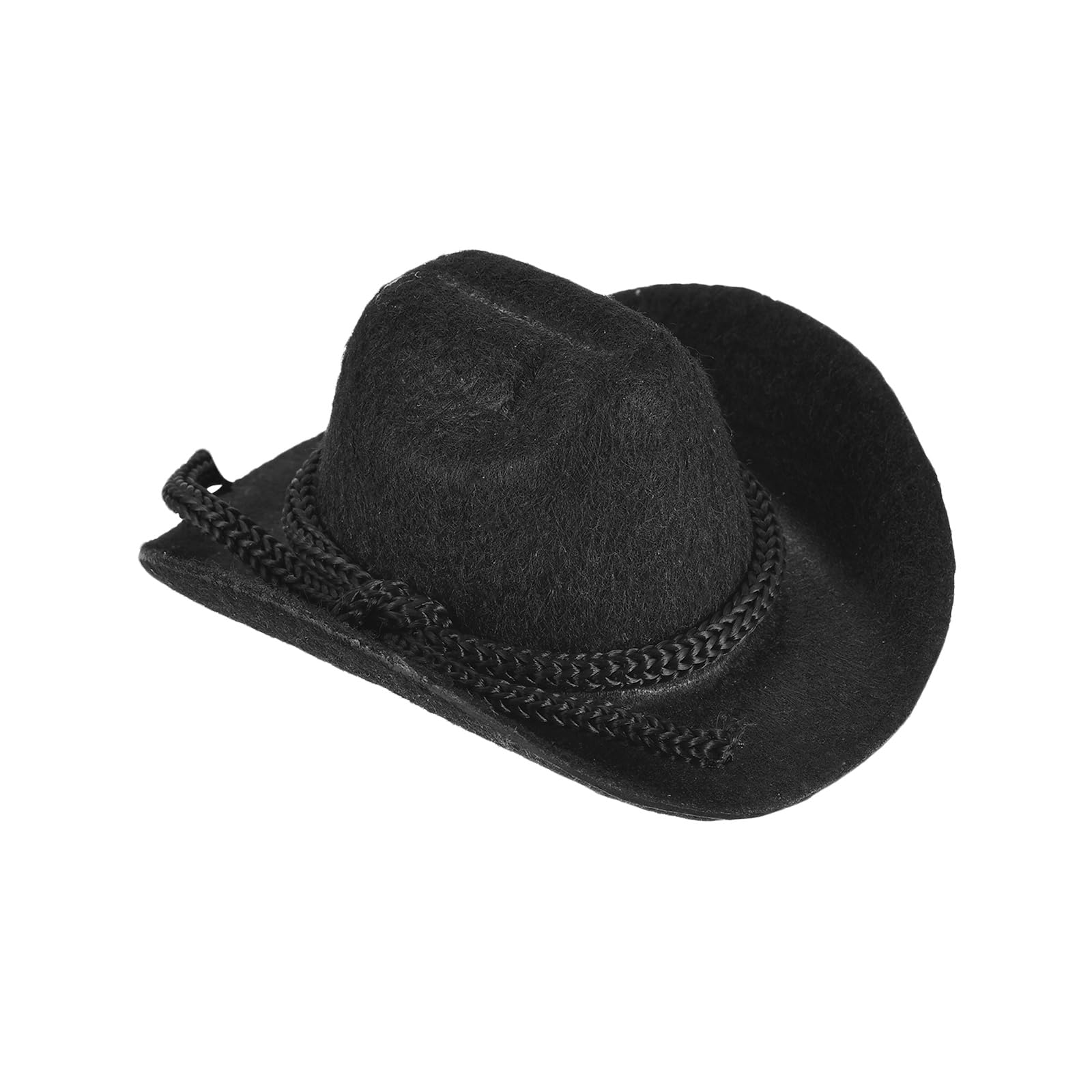PATIKIL Mini Cowboy Hats, Black Miniature Western Cowboy Hat Tiny Dollhouse Accessories for Crafts Dolls Wedding Party Dress Decoration Hair Accessories Snowman,3.3 x 2.8 x 1.6 Inch
