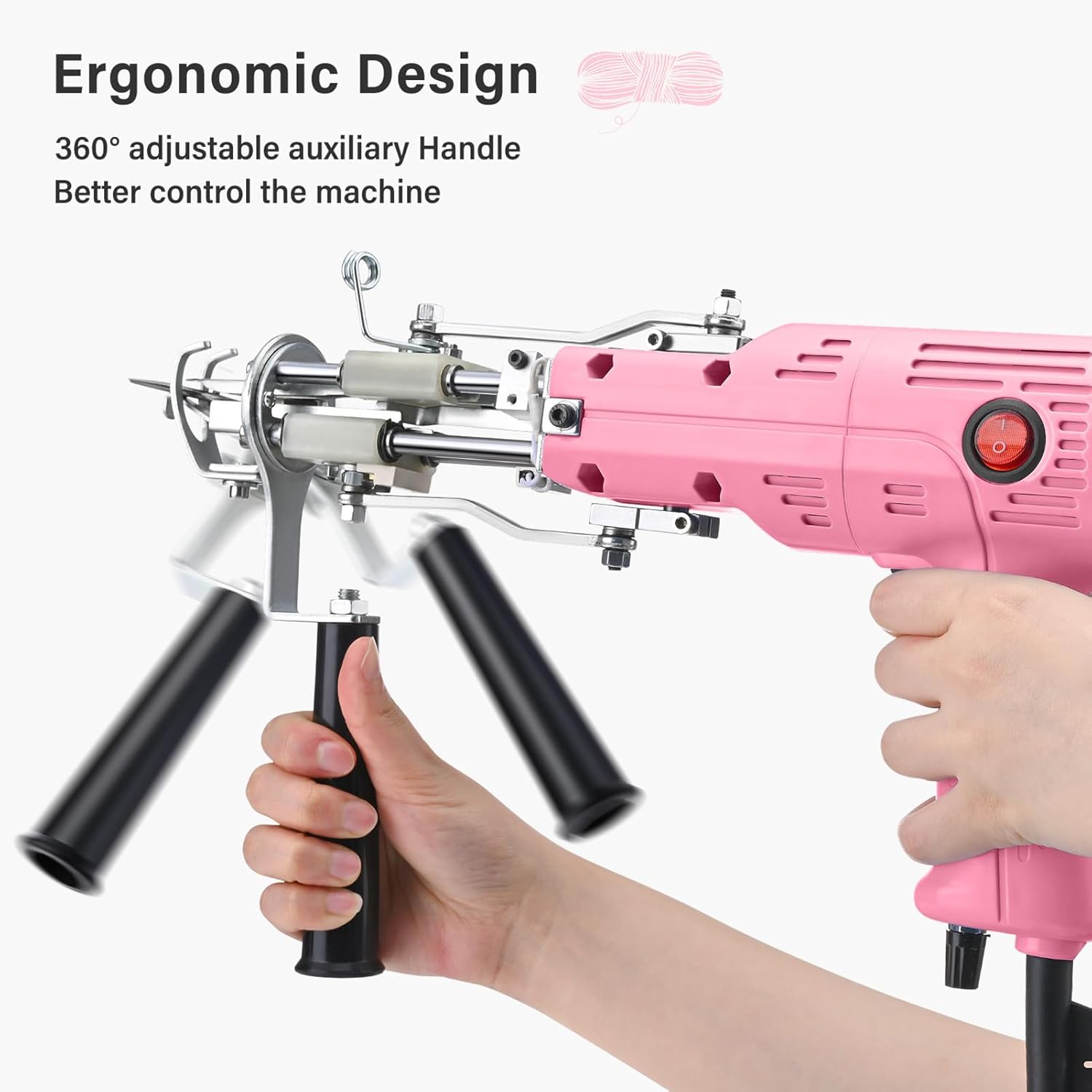 タフティングガン スターターキット - 2 in 1 カットループパイルラグ