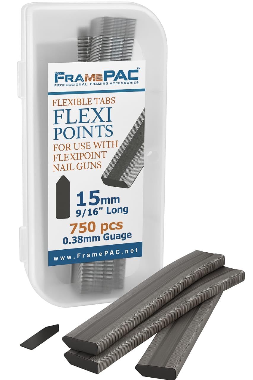 FramePac Flexipoint - 15mm (9/16 inch) Flexible Inserts Refill Pack - Compatible with Dual Drive Point Driver (Pack of 750)