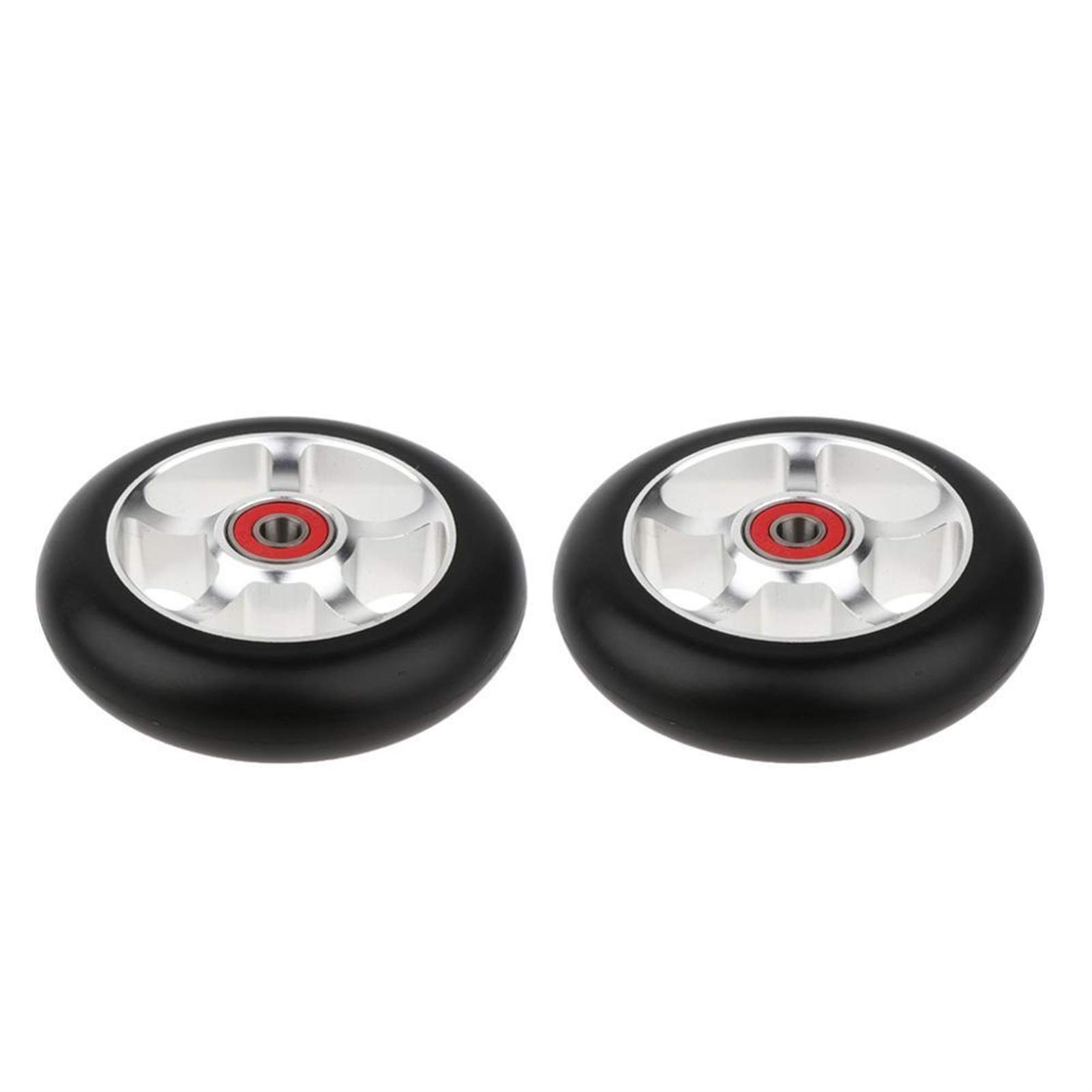 Ruedas De Scooter Freestyle Reemplazo de 2pcs 100mm Pro Scunt Scooter Ruedas con rodamientos (Color : Purple)