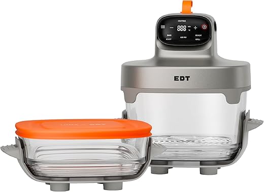 EDT Luma ZERO COATING PureGlass™ Air Fryer | 2.5L + 4.5L | NutriRetain™ | 7-in-1 Multi Function Air Fryer Oven | 100% Toxin Free No Ceramic, PFAS,…