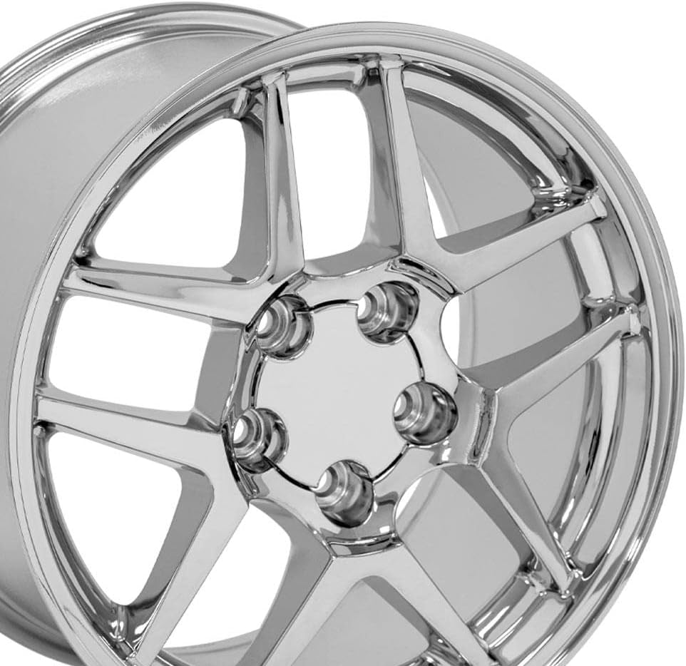 OE Wheels CV04 17 Inch Rim Fits Corvette C5 Z06 Style 5x120.65 17x9.5 Chrome - Hollander 5123 (1)