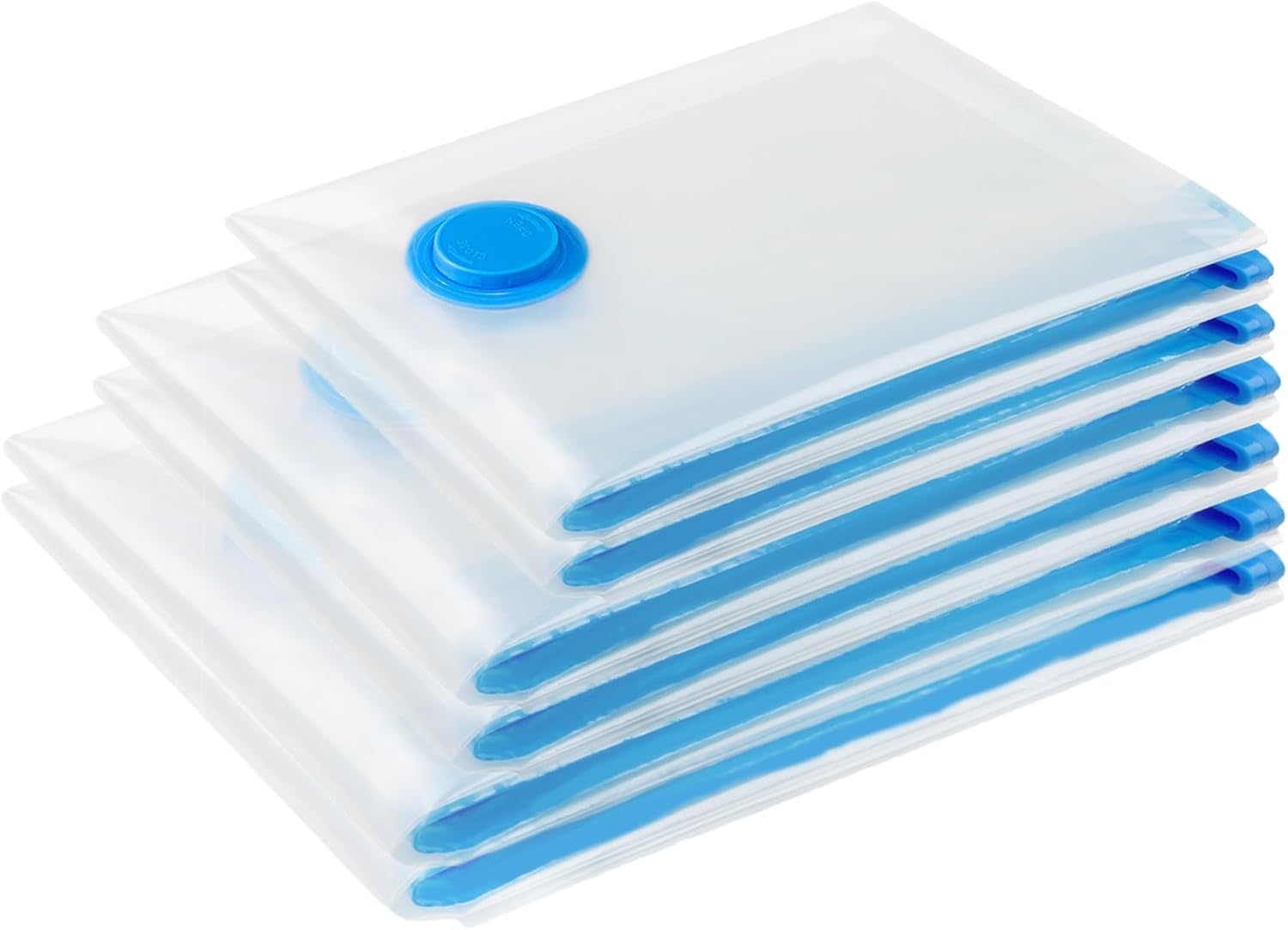Vacuum Storage Bags - storage bag – Space Saver Bags for Clothes, Comforters, Blankets, Airtight, Reusable Compression Bags – Jumbo/Variety Sizes for Home & Suitcases (6, large (100x80cm))