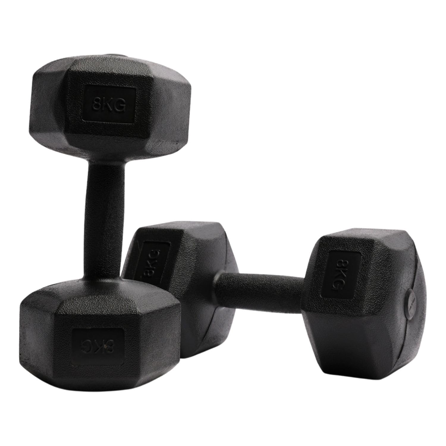 NORTHERN Plastic Hex Dumbbell Set, Anti-Slip & Anti-Roll Hexagonal Dumbbells Pair for Weight Lifting, Strength Training, Body Toning & Home Gym Workouts, 1–10kg Set (8, Kilograms, 0, pounds)