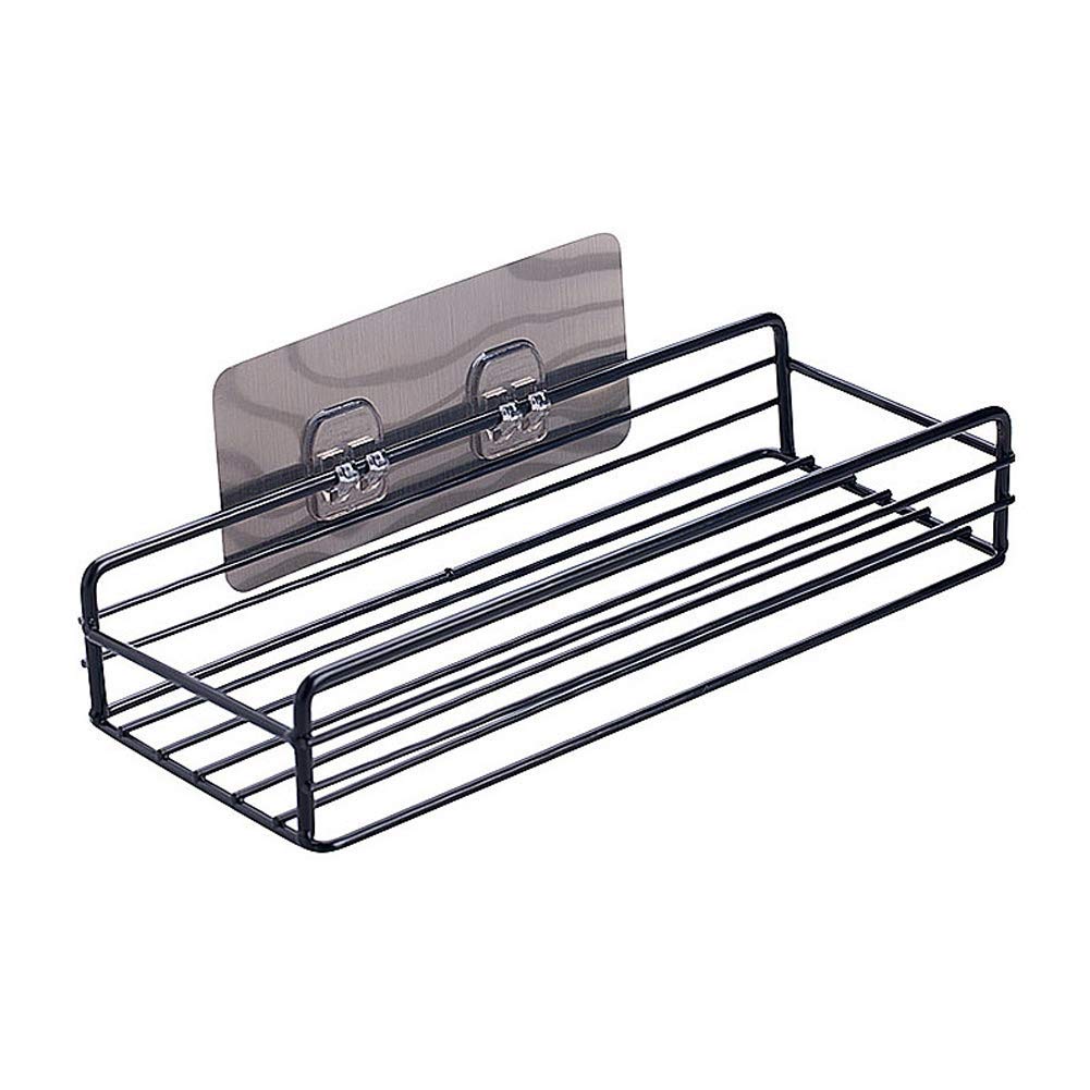 Iron Kitchen Bathroom Shower Shelf Storage Suction Basket Caddy Rack Steel Wall Shelf Restaurant Bar Home Kitchen Laundry