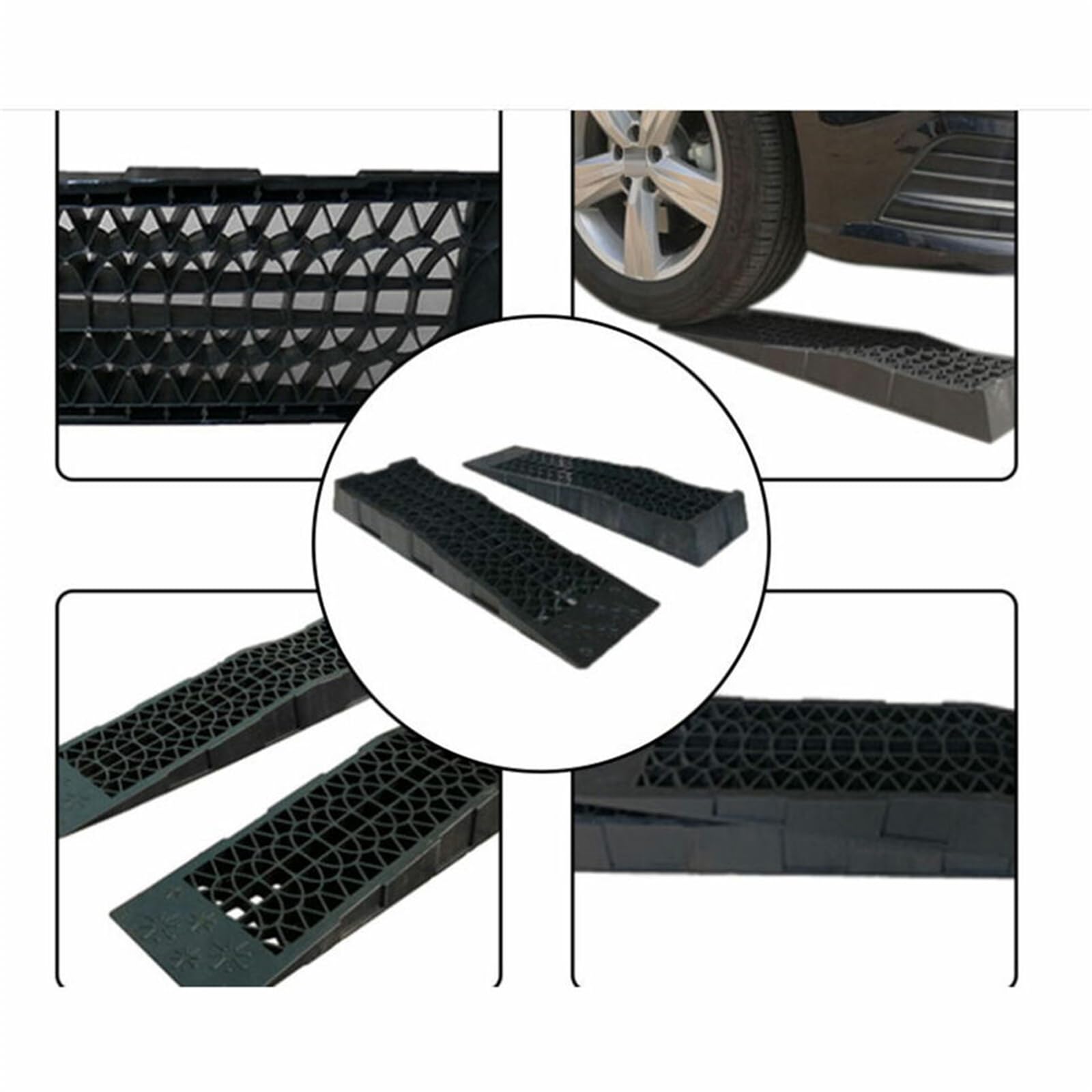 Juego de rampas de carga para coche, 3 toneladas, de plástico, 2 unidades