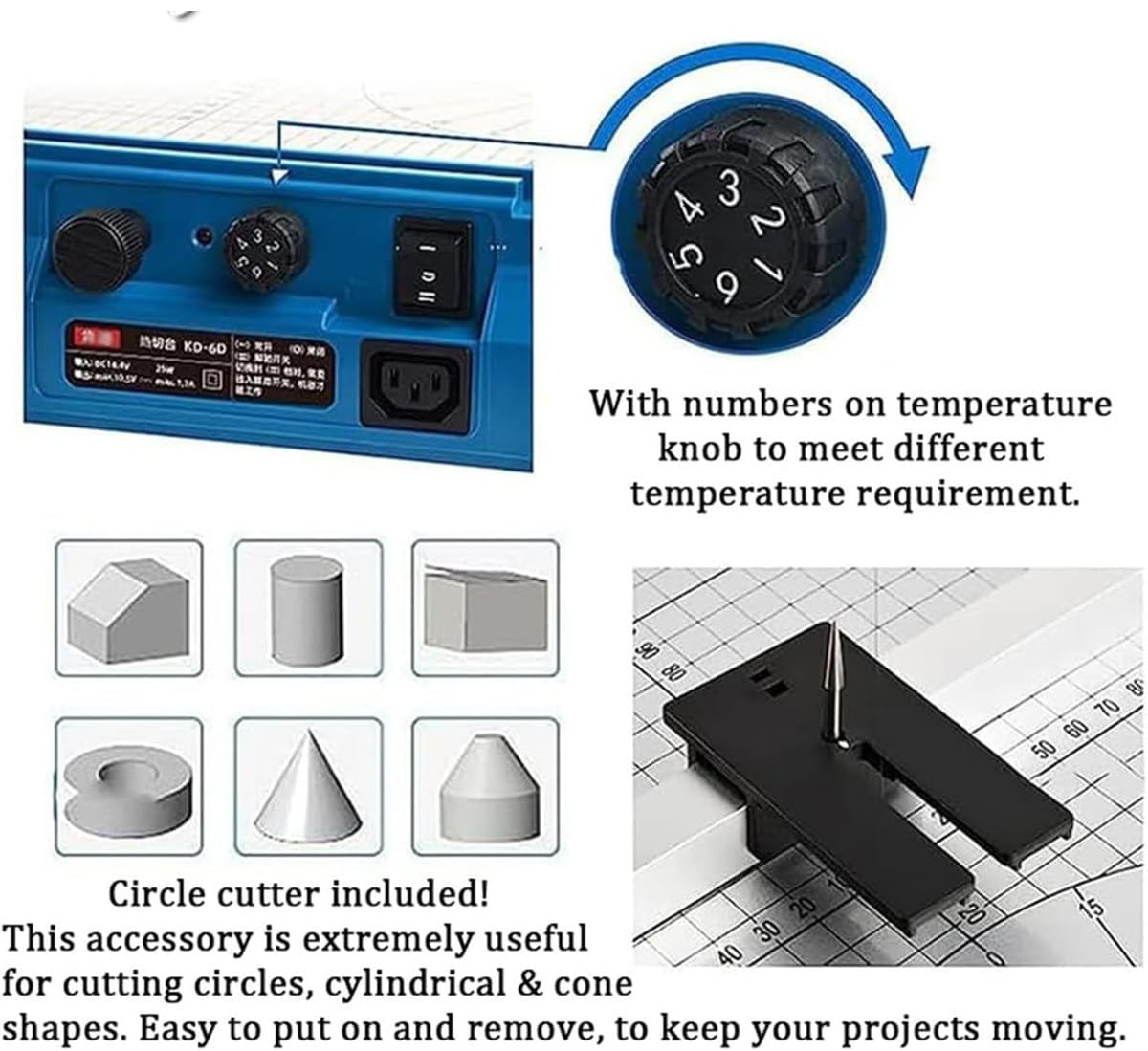 Stół do cięcia pianki gorącym drutem, elektryczny stół do cięcia pianki gorącym drutem, 50-300℃ bezstopniowo regulowana temperatura, do cięcia modeli, rzeźbienia