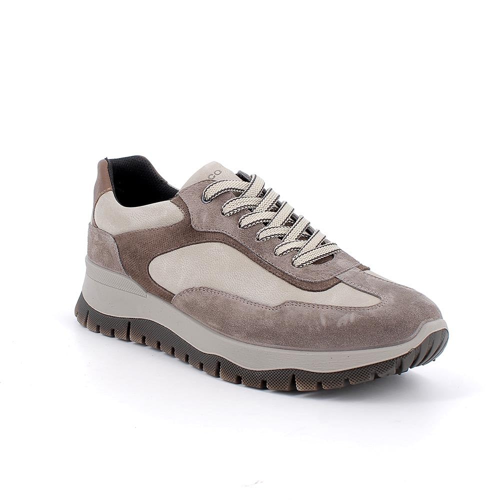 IGI&Co 8641822 Sneakers Sportive da Uomo, Suede e Tessuto Marrone, Suola in Gomma Antiscivolo, Casual Comfort, Plantare Memory Foam, 8641822