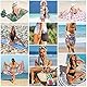 Genovega Mikrofaser Strandtuch Flamingo Partner Familie Groß 183 x 183 cm - XXL Sandabweisendes Schnelltrocknend Strandtücher Dünn Leicht, Weiss Handtuch Strand, Erwachsene Beach Towel Männer Damen