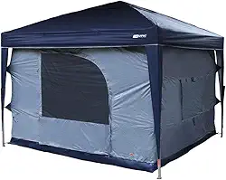 NTK, Barraca para Gazebo 3x3m em Poliéster Impermeável, para Acampamentos e Eventos, Transform, Cinza e Preto