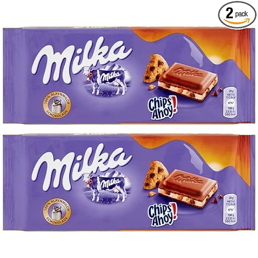 Milka Chips Ahoy Chocolate Bar 2 Pack, 2 x 100 g : Amazon.in ...