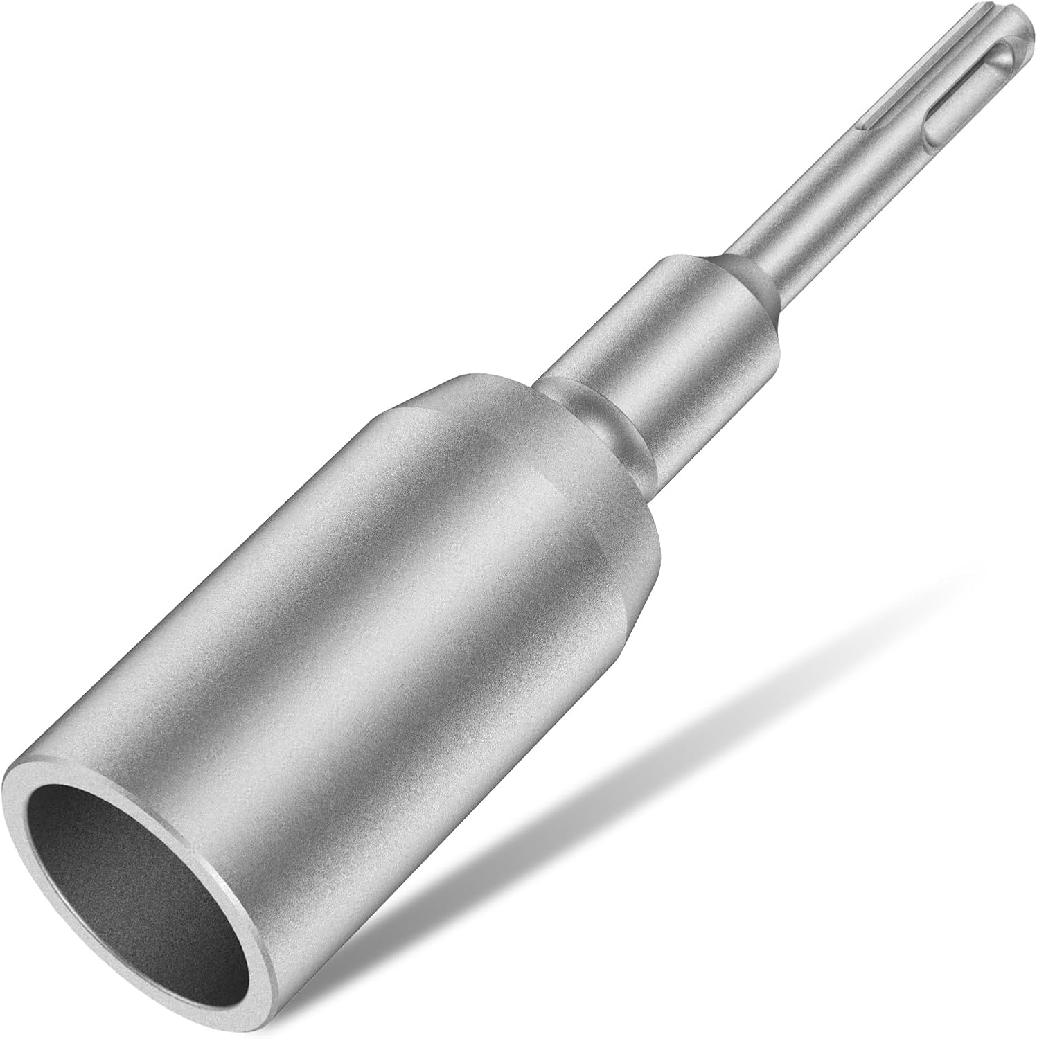 Ground Rod Driver 30/45/65mm Heavy Duty SDS-Plus T Post Ground Rod Driver Tool Forged Steel Drill Bit Driver Durable Hammer Drill Rod Converter for Hammer Drill(30mm,Silver gray)