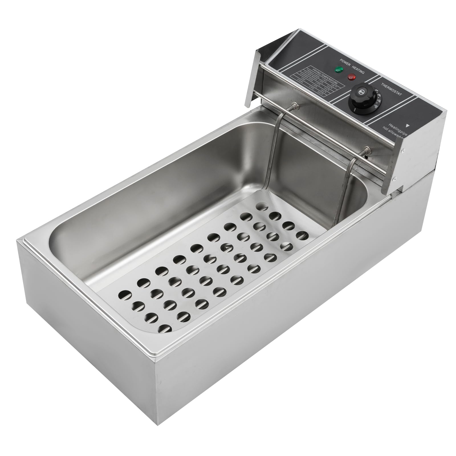 Macchina per pasta elettrica da 20 l, 2000 W, con 6 cestelli, temperatura regolabile 60 – 200 °C, per ristoranti e mense