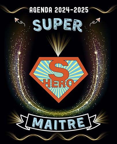 Cadeau Maitre D'école: Agenda Professeur 2024-2025 | Planificateur hebdomadaire une semaine sur 2 pages