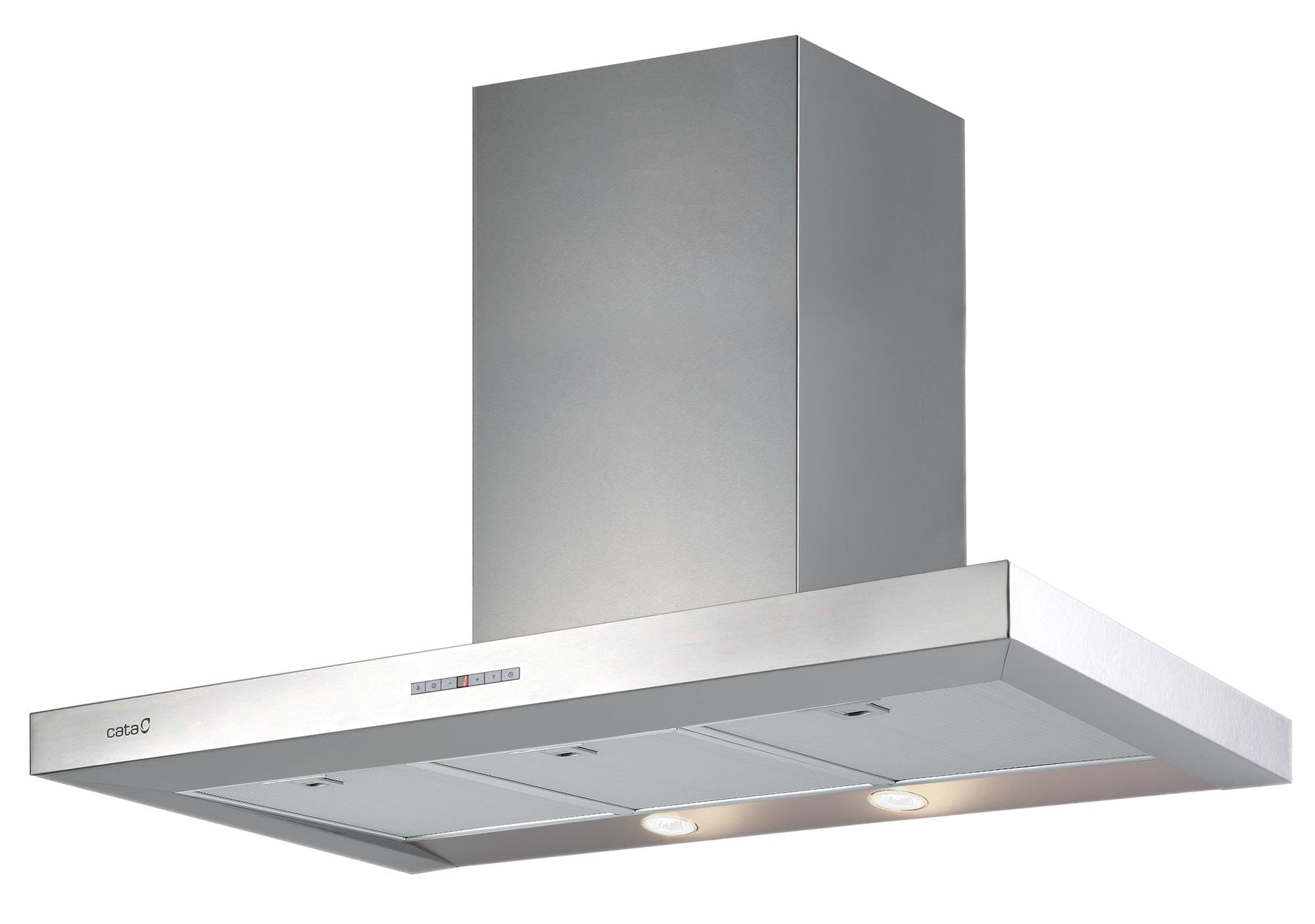 LEGEND X 900 - Okap kuchenny - Typ dekoracyjny - Silnik 130W - Klasa energetyczna A - 5 poziomów wyciągu - Elektroniczny panel sterowania - Wykończenie stal nierdzewna - Cata