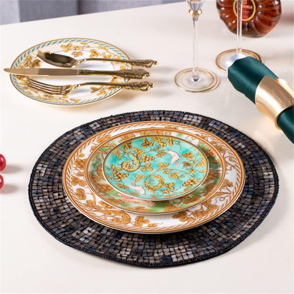 Cutlery Set Table Decoration Pattern Napkin Placemat Dinner Plate Home Kitchen