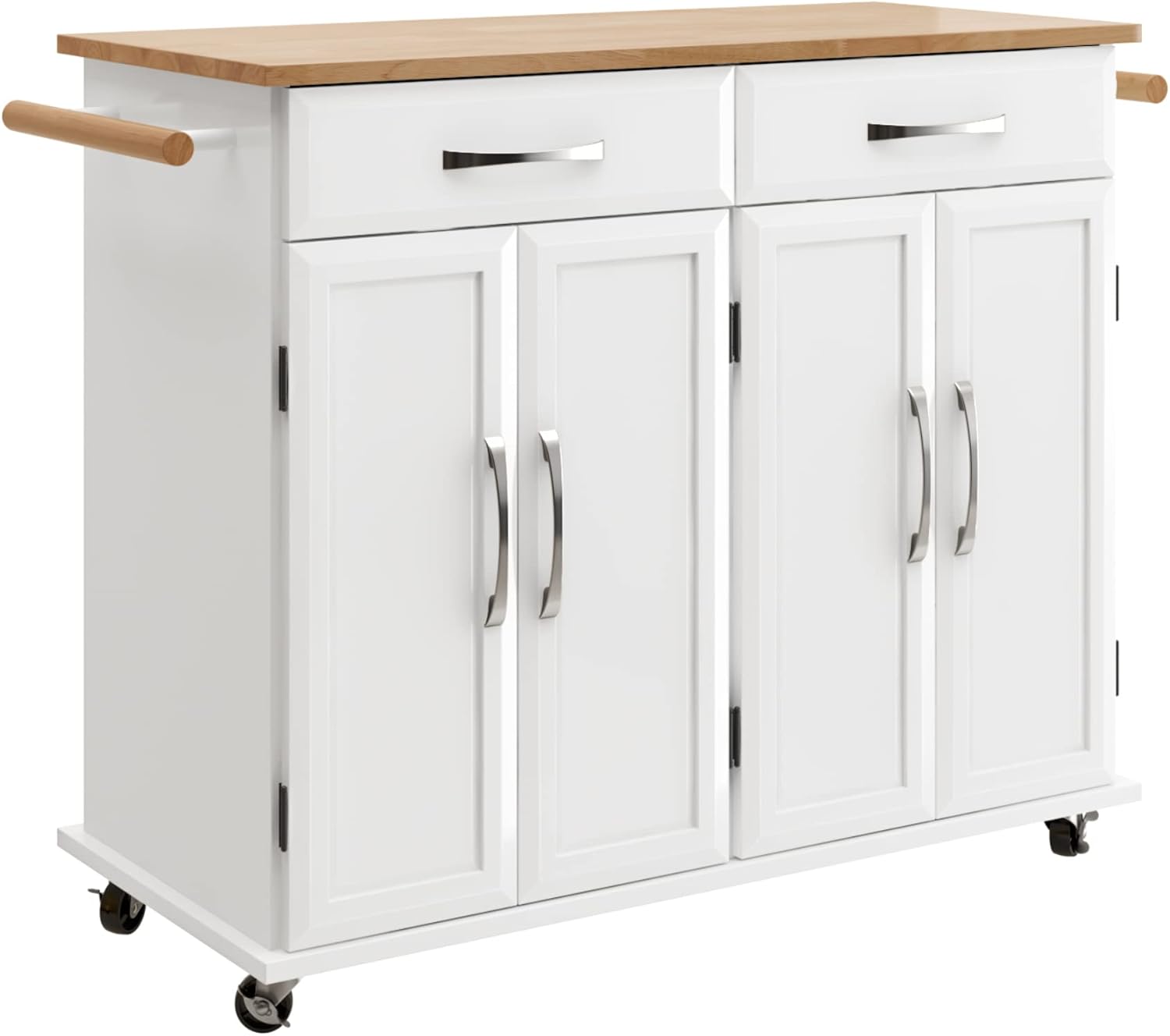 Buy Kitchen Island Cart with Drawers and Large Storage Rolling