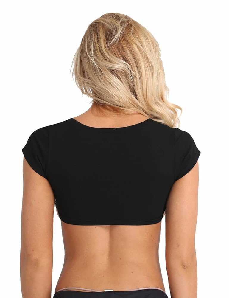 Amazon.com: Kvysinly Women's Sexy Short Sleeve Cropped Tee
