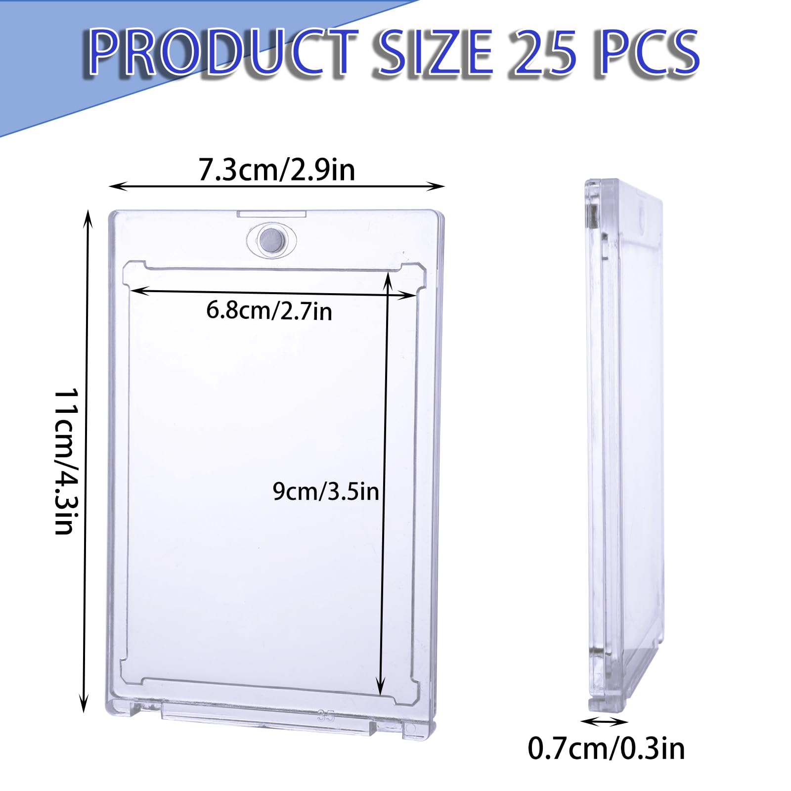 MUXHEL 25PCS 35PT Magnetic Card Holder, Clear Magnetic Trading Card Holder One Touch - Image 2