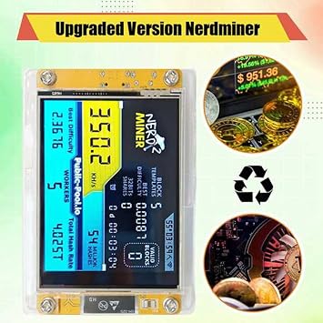 350/S ソロマイナー +2 スロットベース 2.8 インチ スマートディスプレイ Crypto Solo Lottery Miner アップグレードされた Hahrate