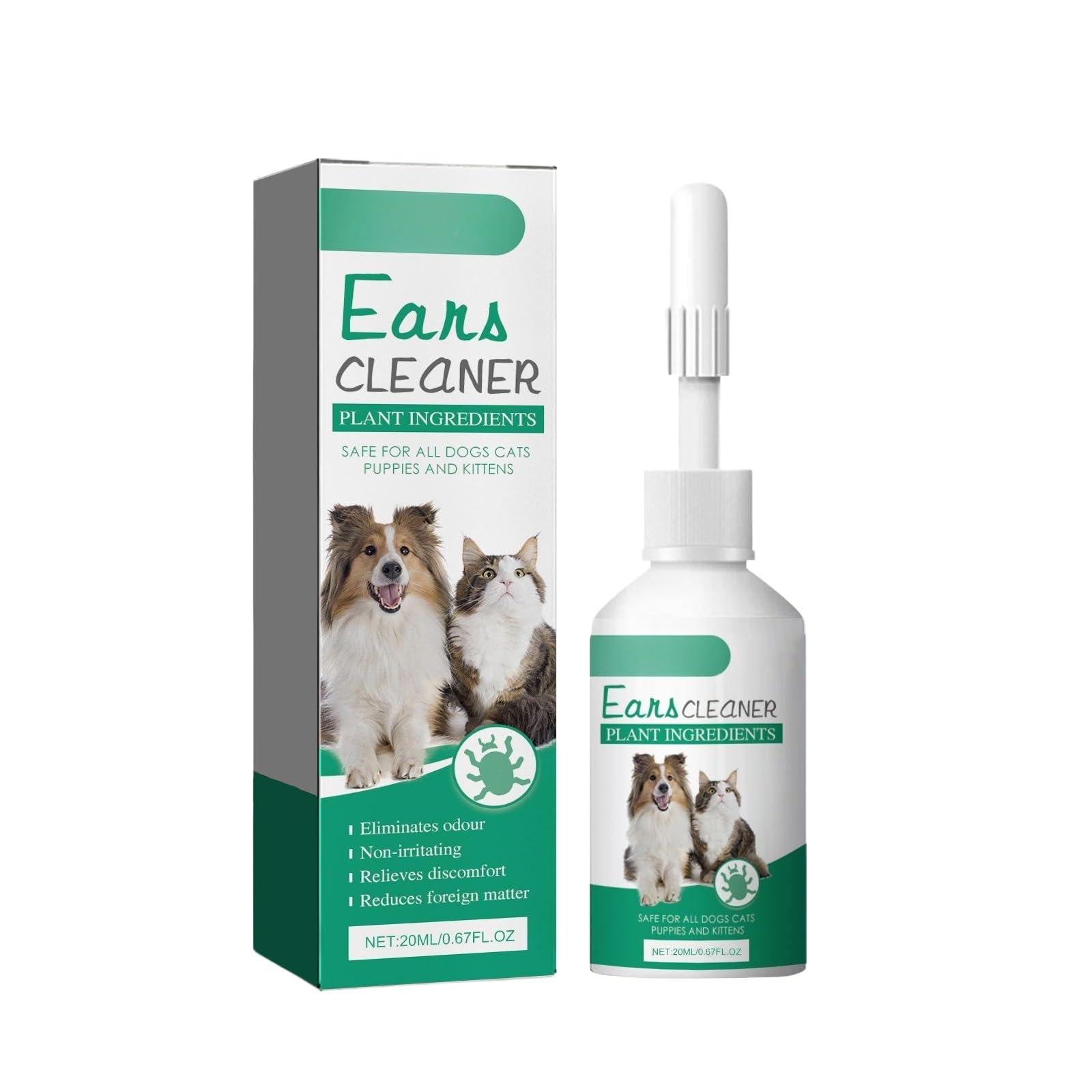 Limpiador de Orejas para Perros Y Gatos, Gotas para Los Oídos para Una Limpieza Suave Y Cuidado, Alivia El Picor Y Los Malos Olores, para Unas Orejas Limpias Y Frescas