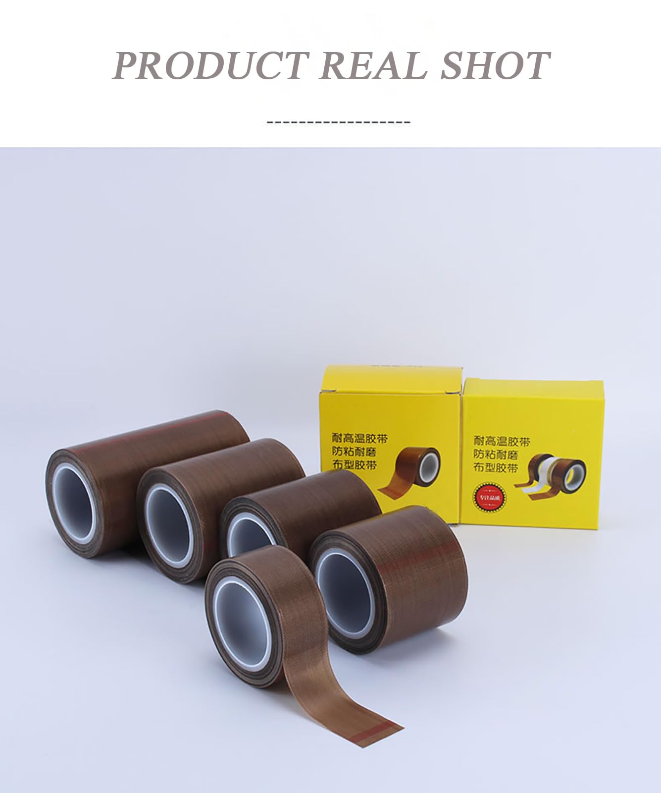 COYOUCO Cinta de teflón, Cinta Adhesiva de PTFE de 0,13 mm de Espesor y 150-300 mm de Ancho para máquinas selladoras al vacío e Industrias eléctricas, 10 Metros de Largo,150mm